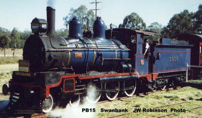 Queensland Pioneer Steam Railway's PB15 at Swanbank